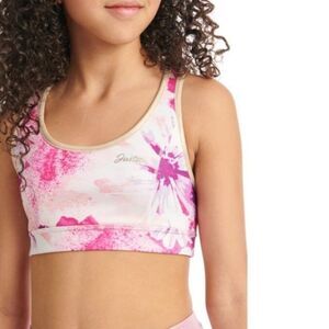 NEW Justice Size S 7/8 Girls Reversible Sports Bra Wear 2 Ways Stretchy Floral